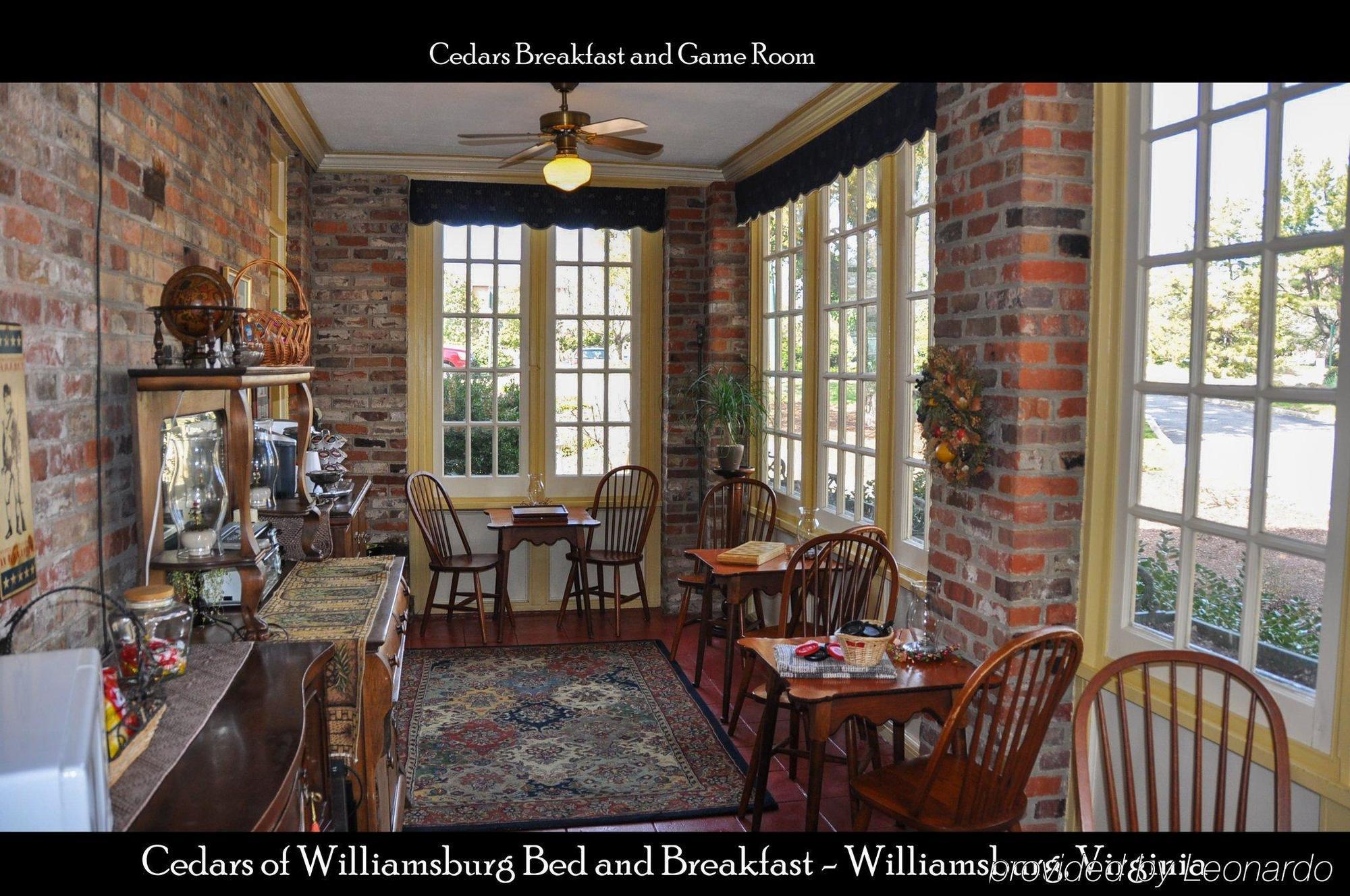 Cedars Of Williamsburg Bed & Breakfast Restoran gambar